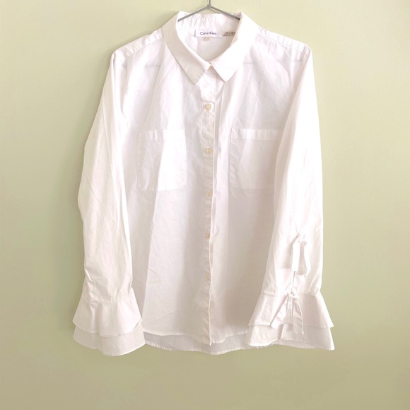 Calvin Klein Classic Dress Shirt White Med/Lrg - Picture 6 of 8